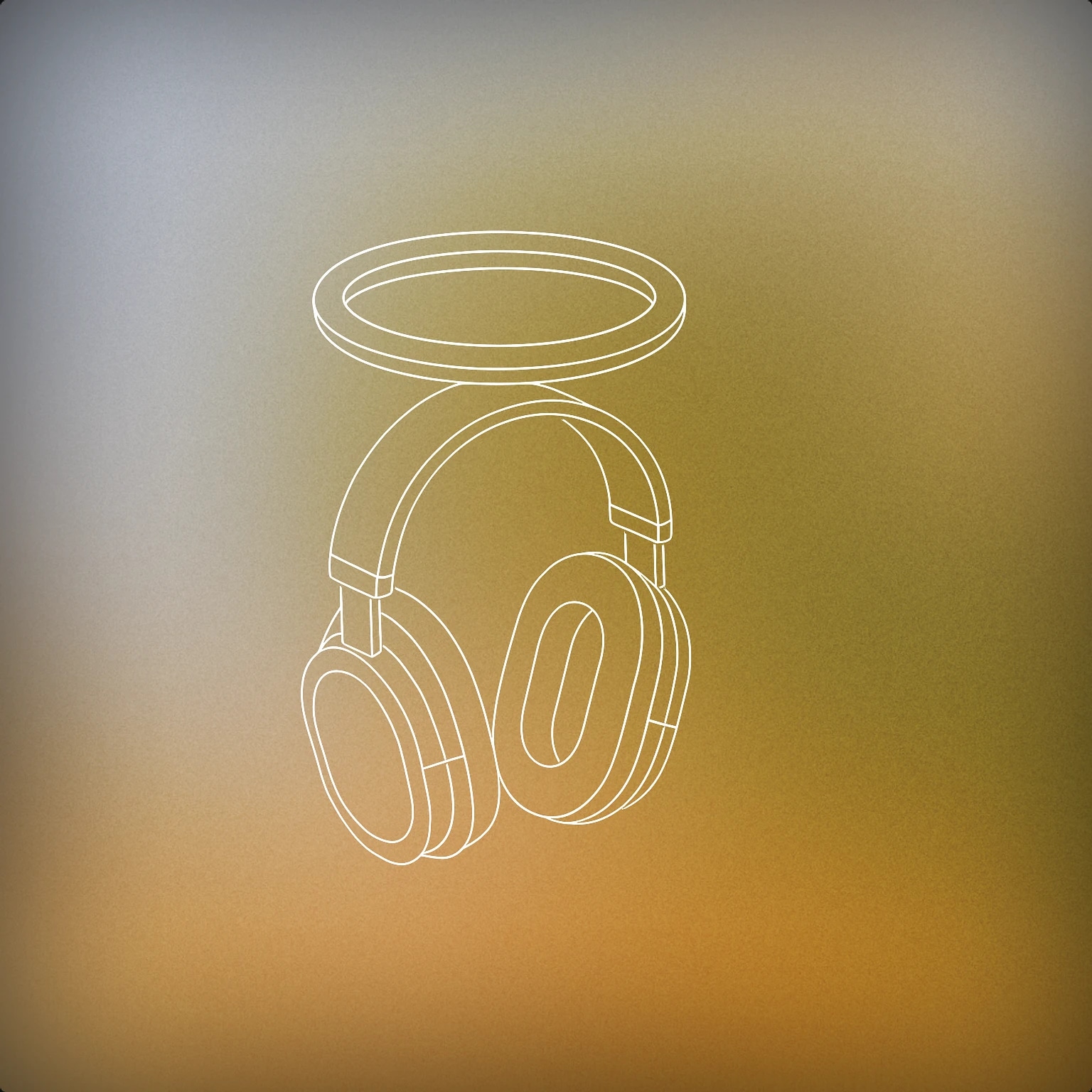 Cover of A stylized pair of headphones with a halo-like ring hovering above them for Glow sound effects