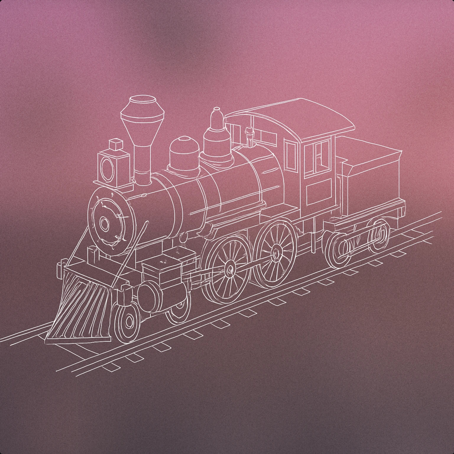 Cover of classic steam locomotive with a prominent whistle on top for Train Whistle sound effects