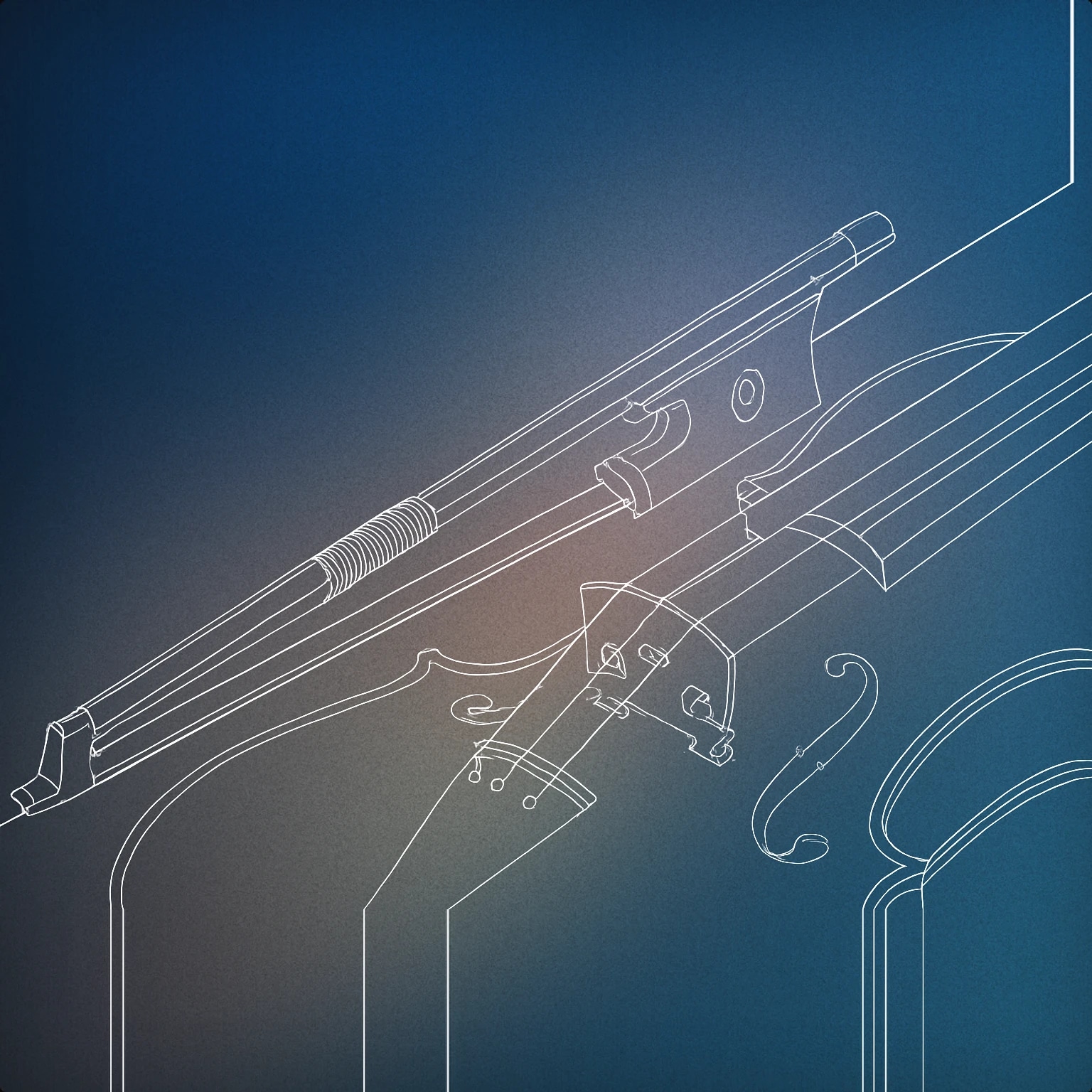 Cover of Violin bow resting on a single string for Bow sound effects