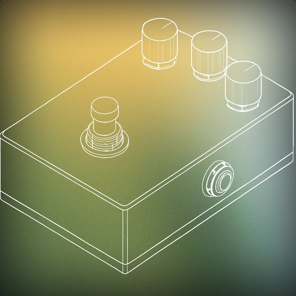 Cover of guitar effects pedal with a large footswitch for Wah wah wah sound effects