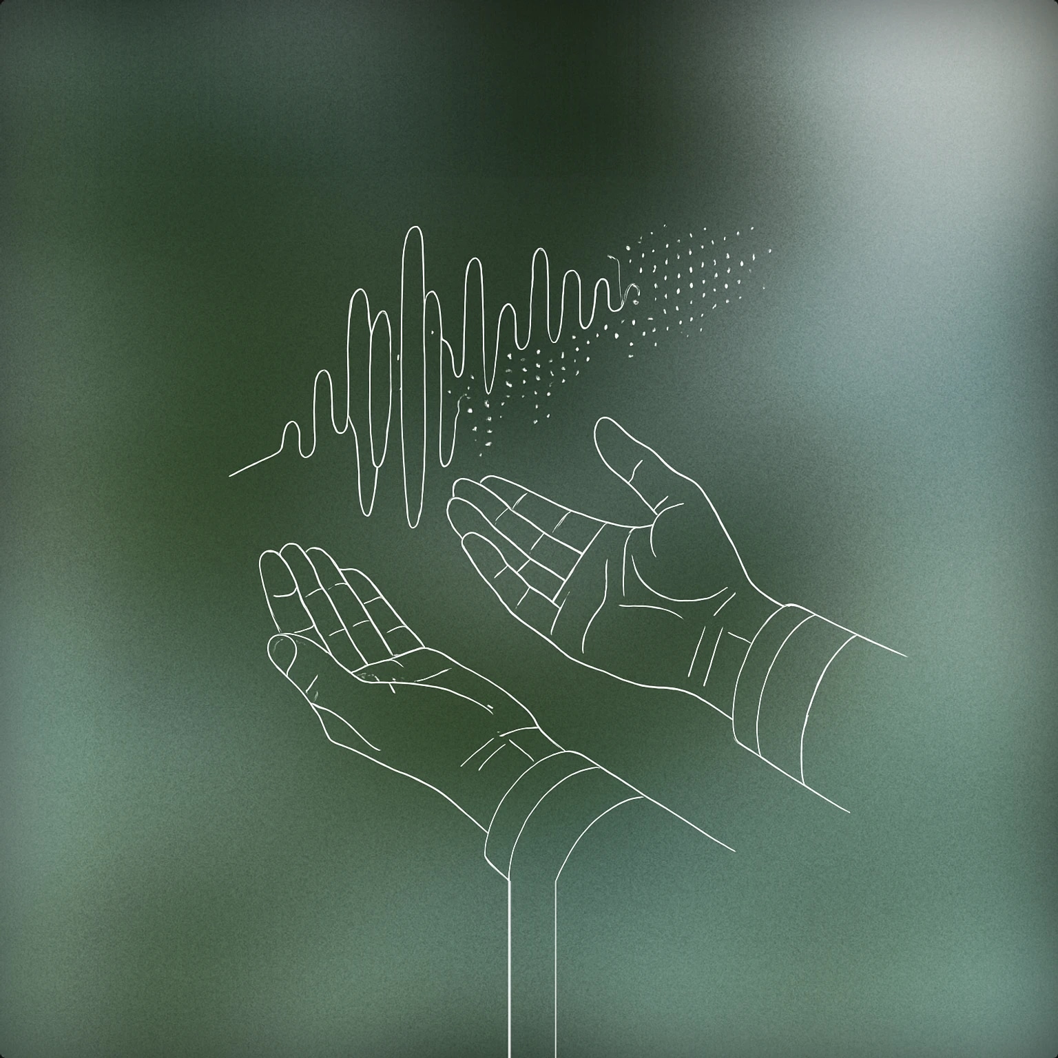 Cover of a pair of hands releasing a stylized, dissipating soundwave into the air for Purge sound effects