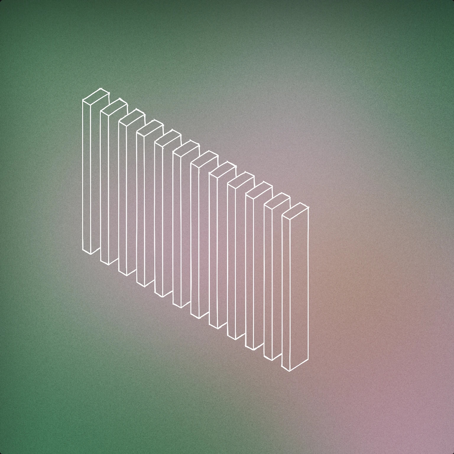 Cover of A set of evenly spaced vertical sound-absorbing acoustic panels arranged in a straight line for Wall sound effects