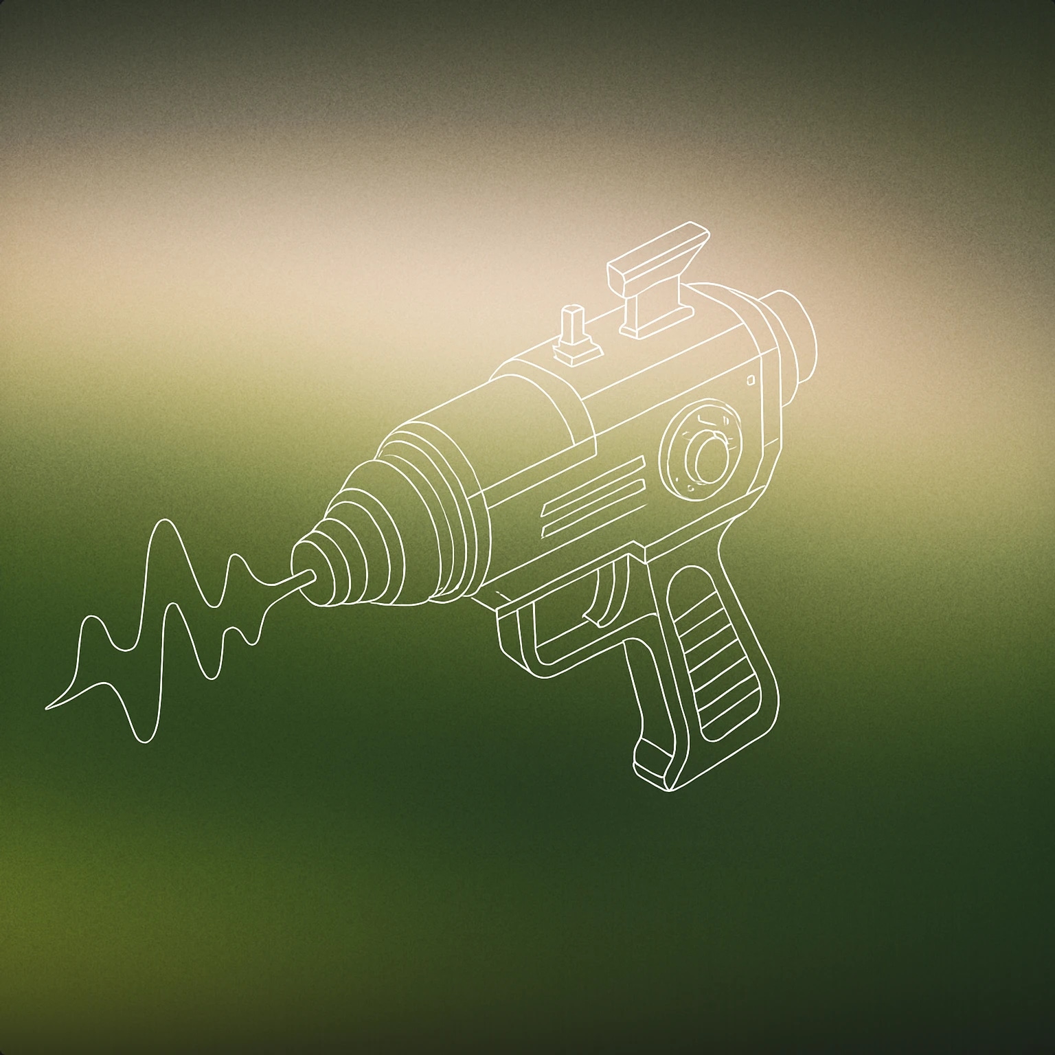 Cover of a stylized futuristic ray gun with a visible energy pulse emerging from its barrel for Pew Pew Pew sound effects