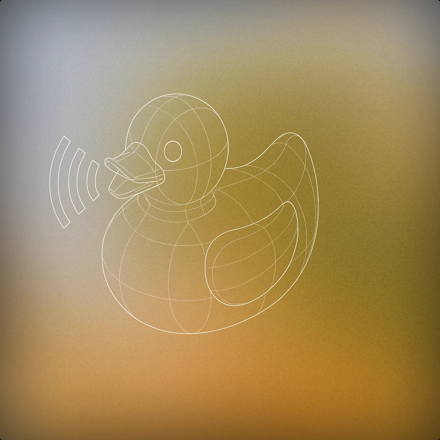 Cover of a stylized rubber duck with a subtle soundwave pattern emanating from its beak for Quack Quack sound effects