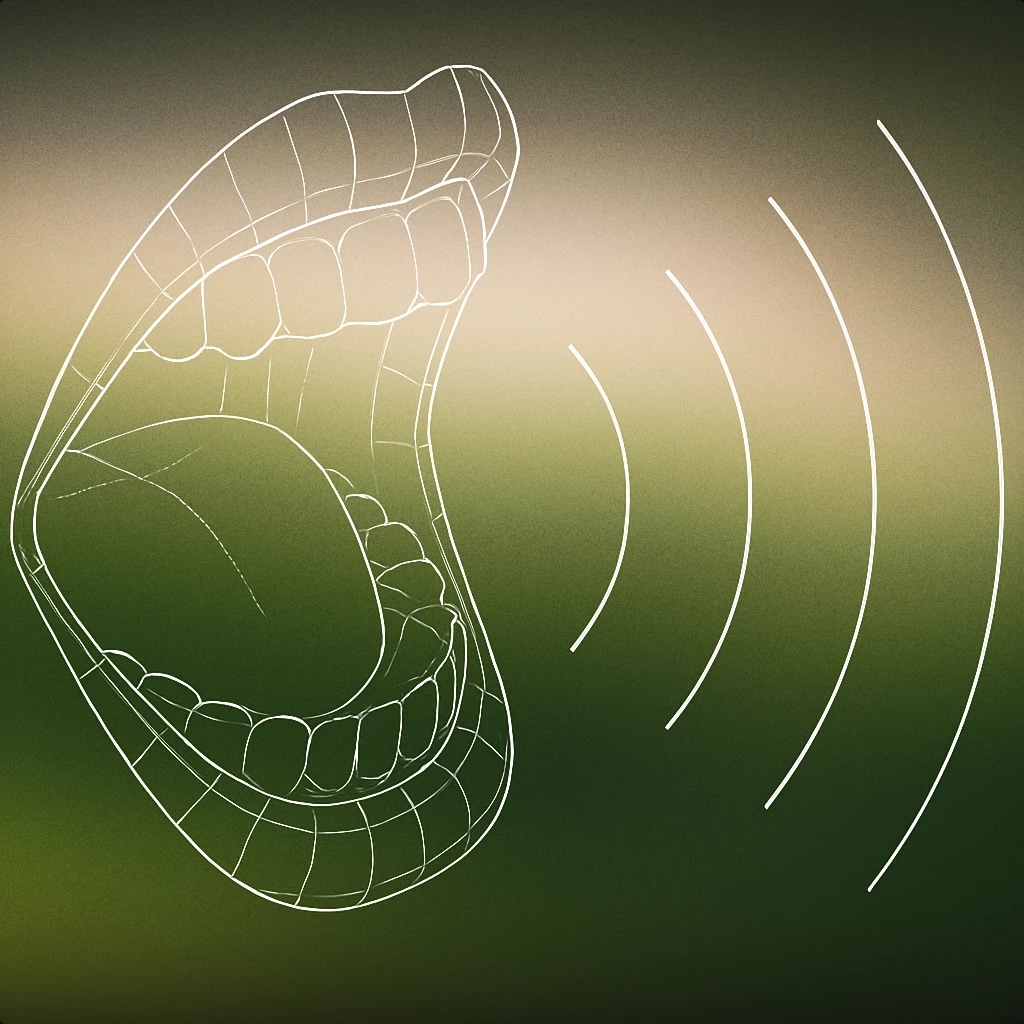 Cover of An open mouth with visible sound lines radiating outward for Yell sound effects