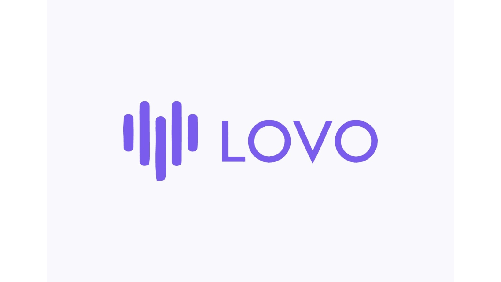 Lovo logo with purple sound wave icon and the word "Lovo" in purple text.