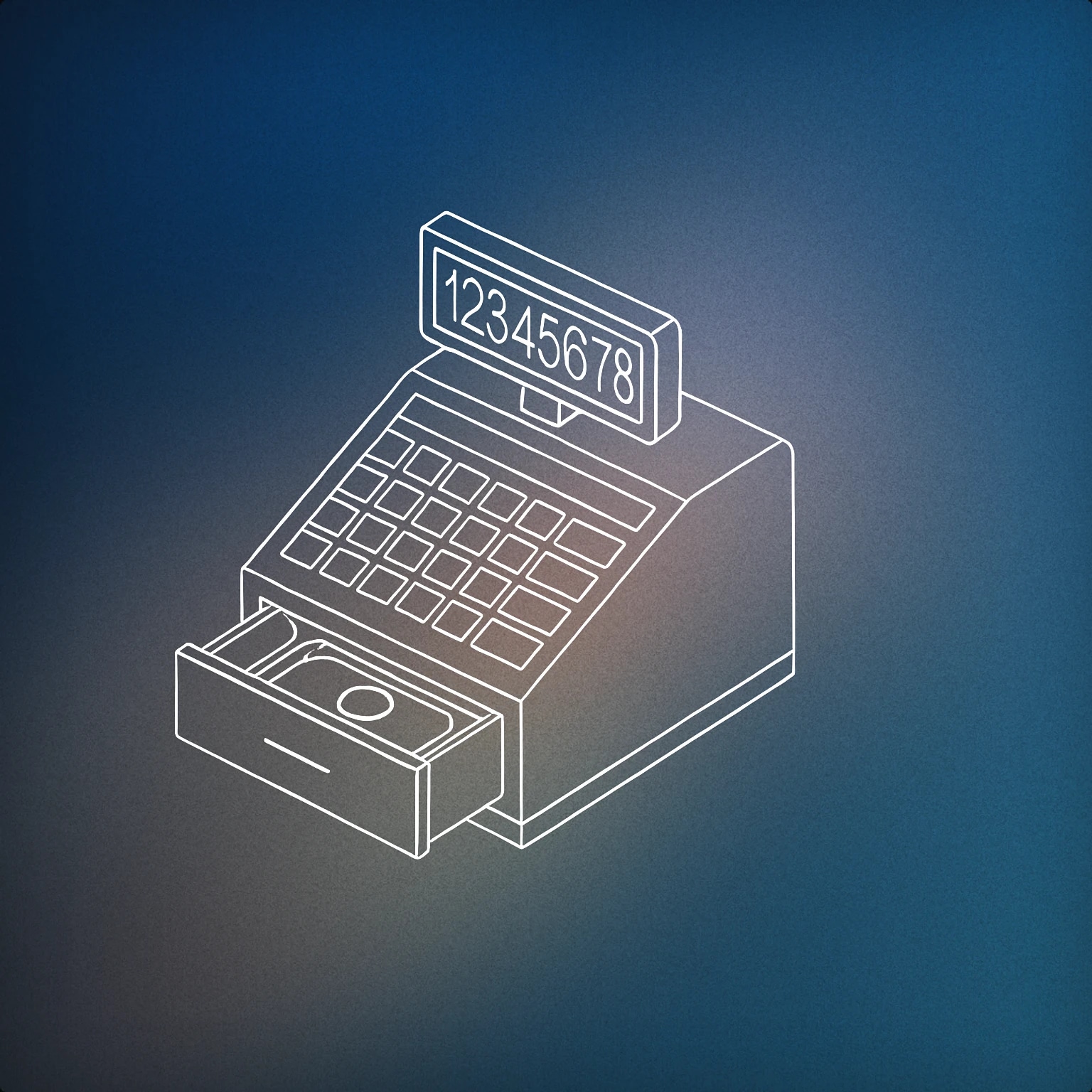 Cover of A digital cash register with a prominent display showing numbers and a single banknote being counted for Cash Counter sound effects