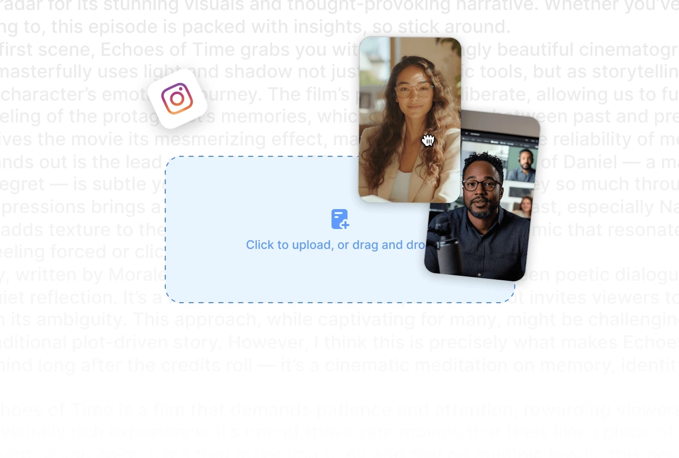 Instagram video transcription