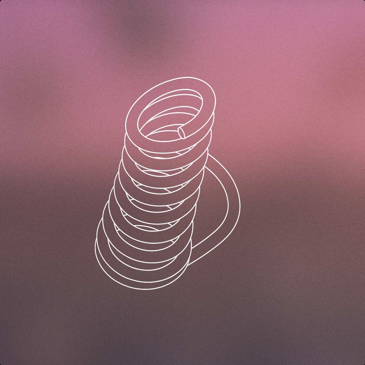 Cover of a tightly coiled spring partially compressed and slightly bent, as if in motion for Boing sound effects