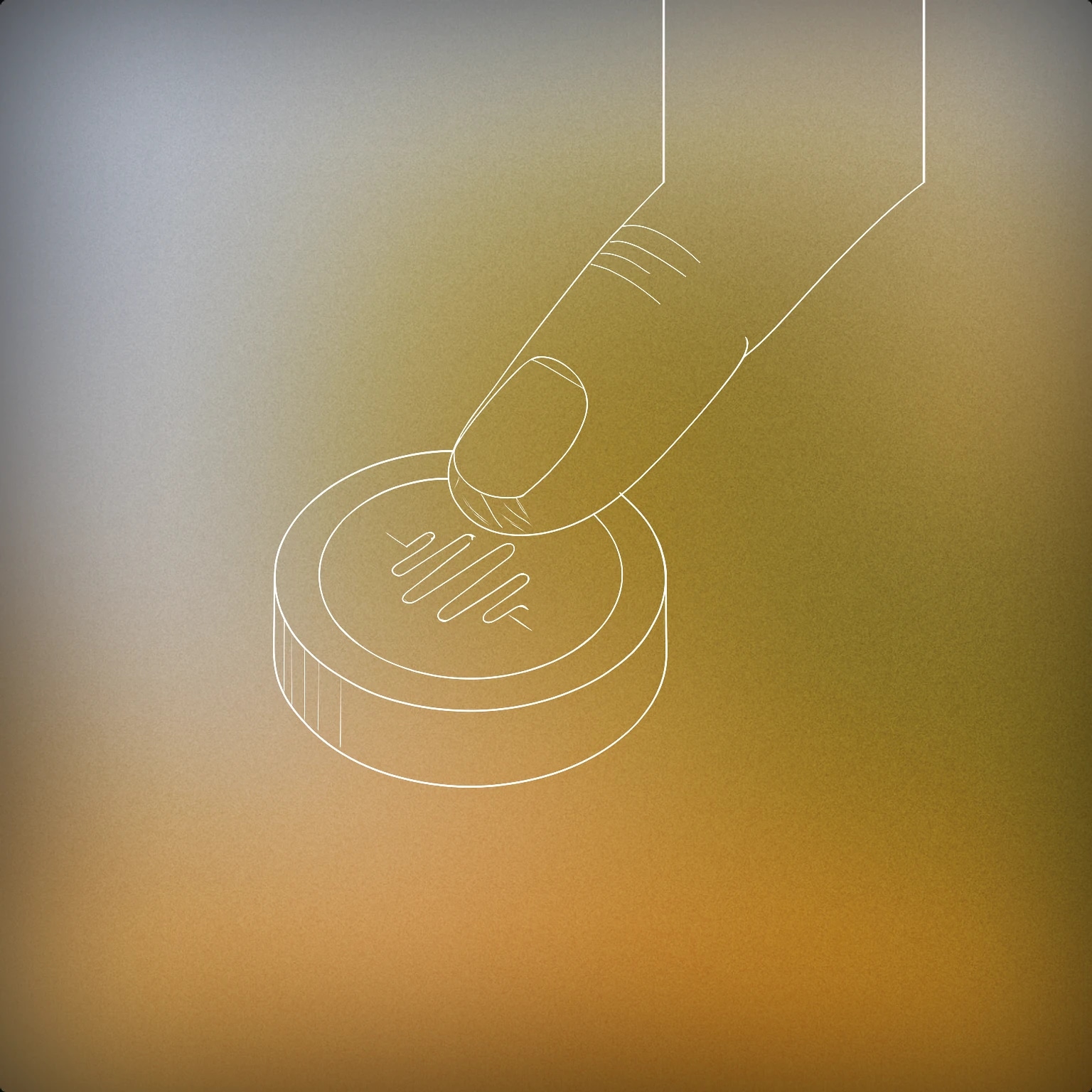 Cover of A single, stylized fingertip pressing a circular button with an engraved soundwave icon for Digit sound effects