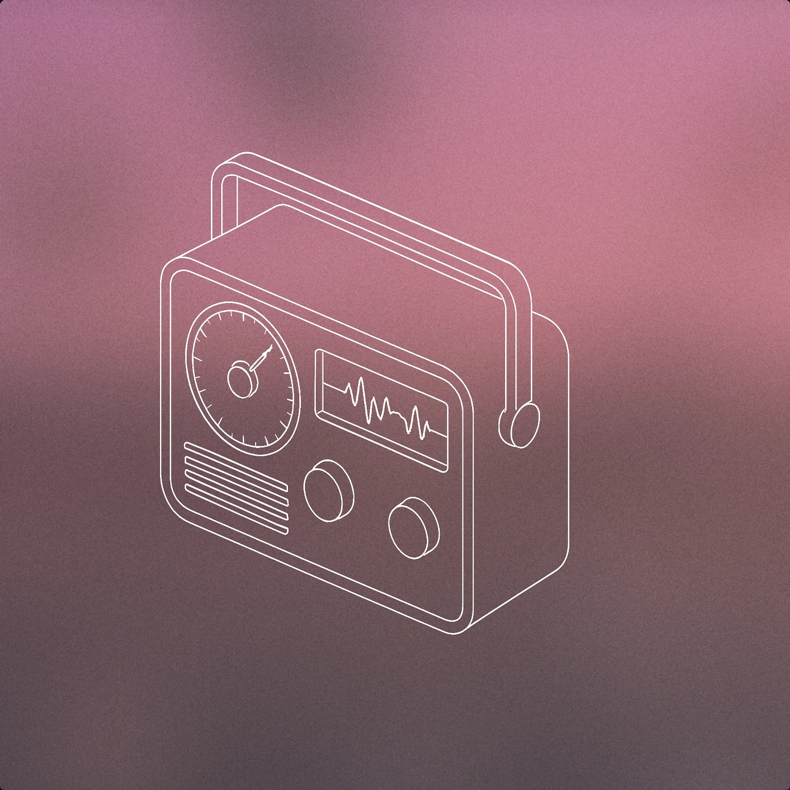 Cover of A vintage radio with a tuning dial and waveform etched on its face for History sound effects