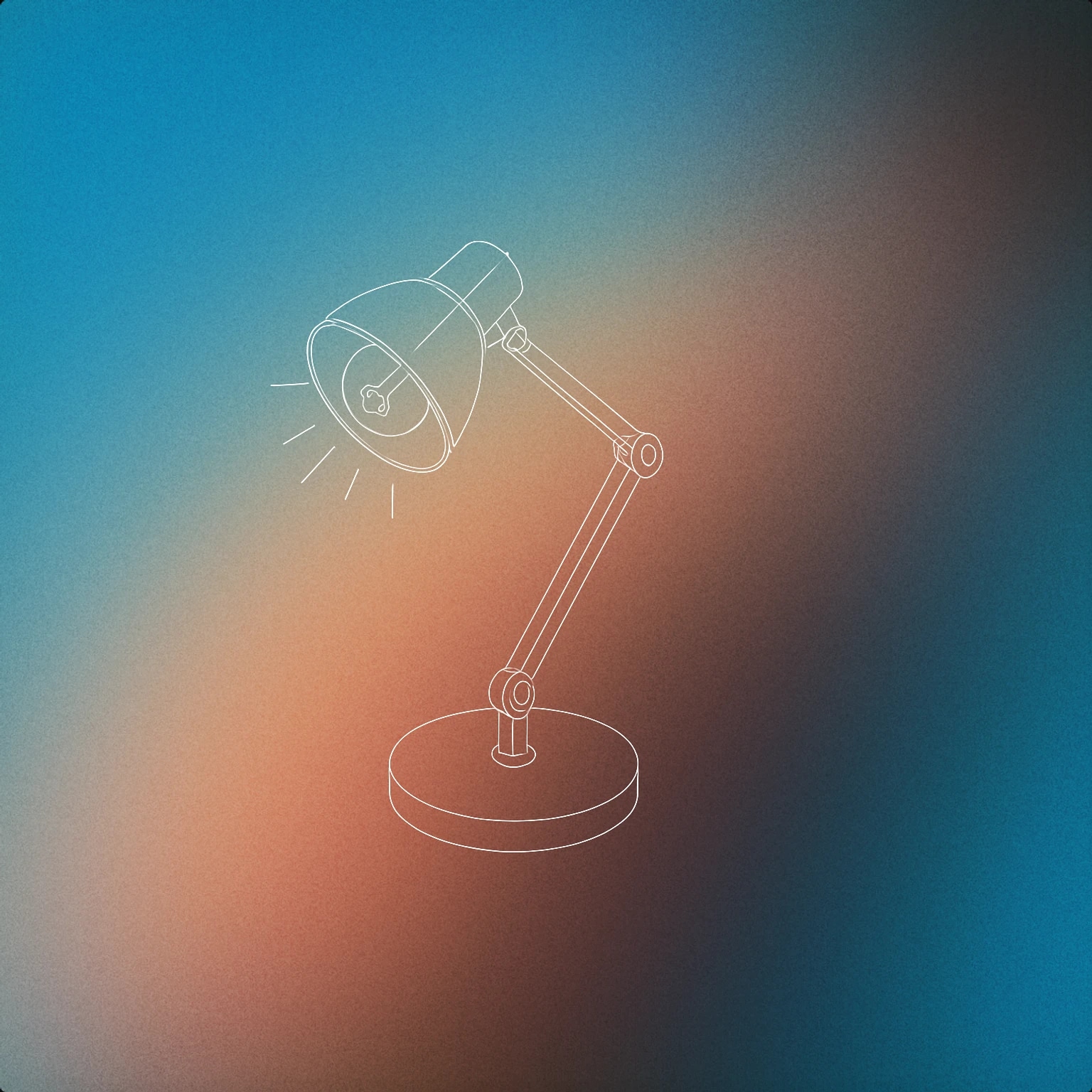 Cover of A simple desk lamp with a single bulb mid-blink, rays partially radiating from the bulb for Light Flicker sound effects