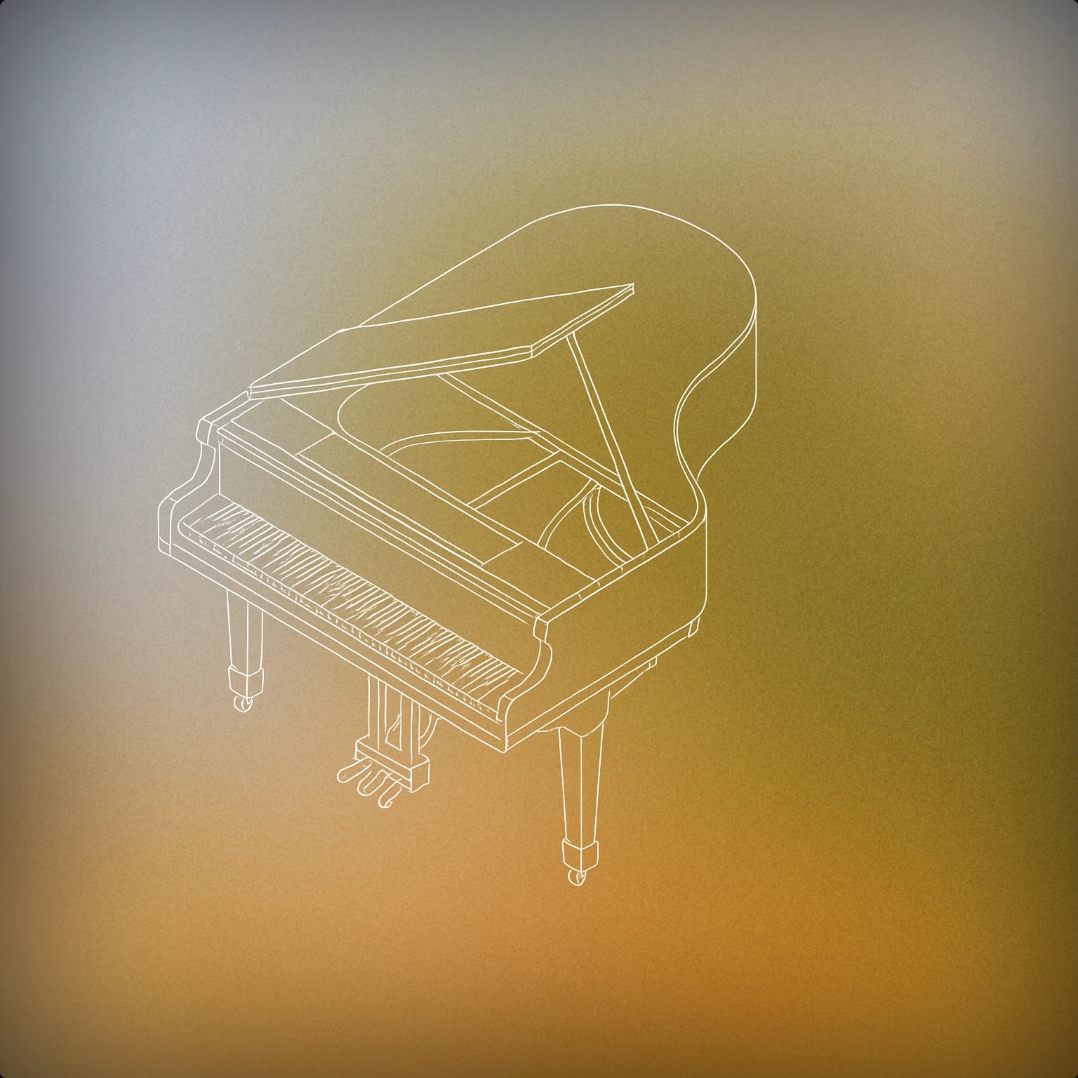 Cover of Grand piano viewed from above at an angle for Instrumental sound effects