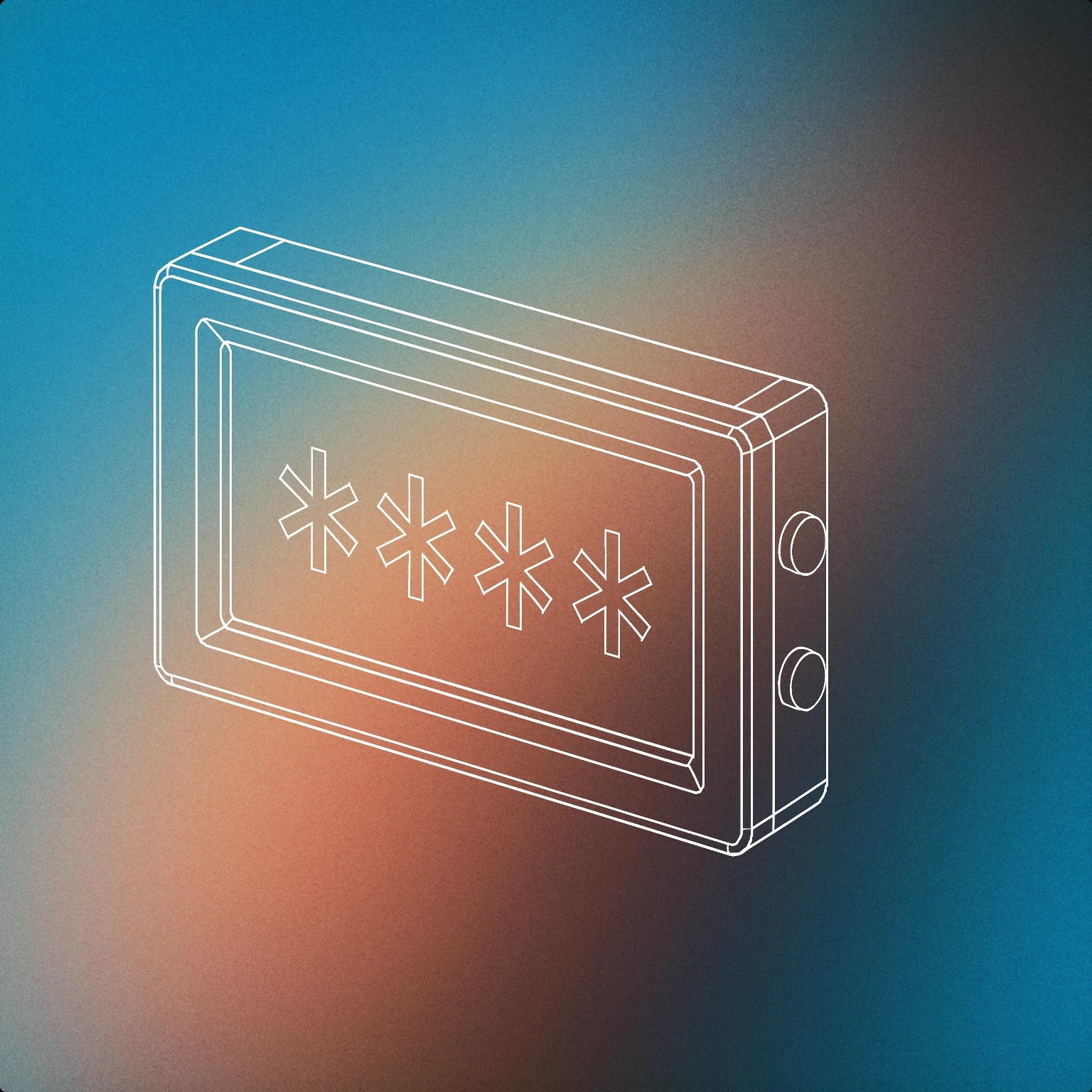 Cover of rectangular digital display showing a sequence of asterisks (****) for Censor Beep sound effects