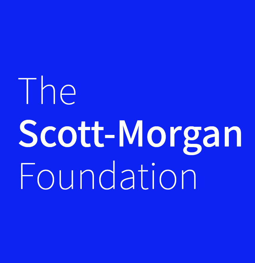 The Scott-Morgan Foundation logo on a blue background.
