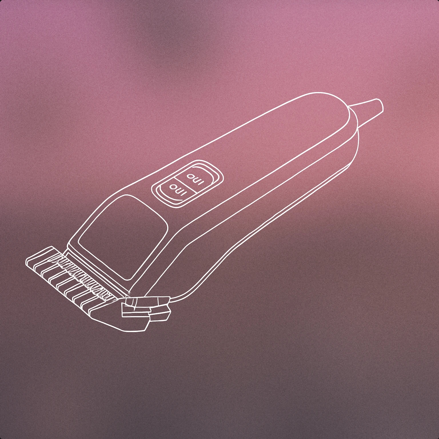 Cover of electric hair clipper with a visible on/off switch and a single comb attachment for Hair Shaver sound effects