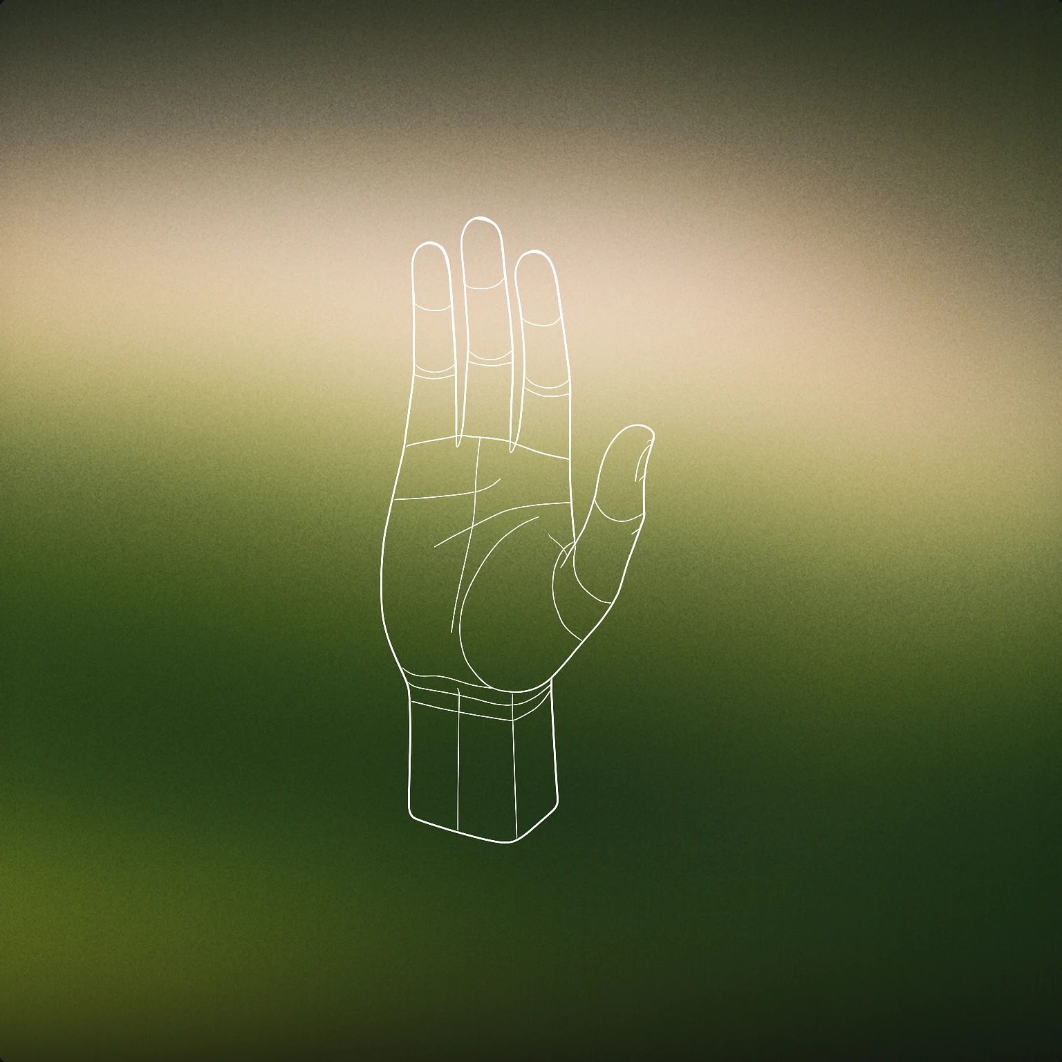 Cover of a single stylized open hand with fingers slightly spread, palm facing outward and upward for Crowd Applause sound effects