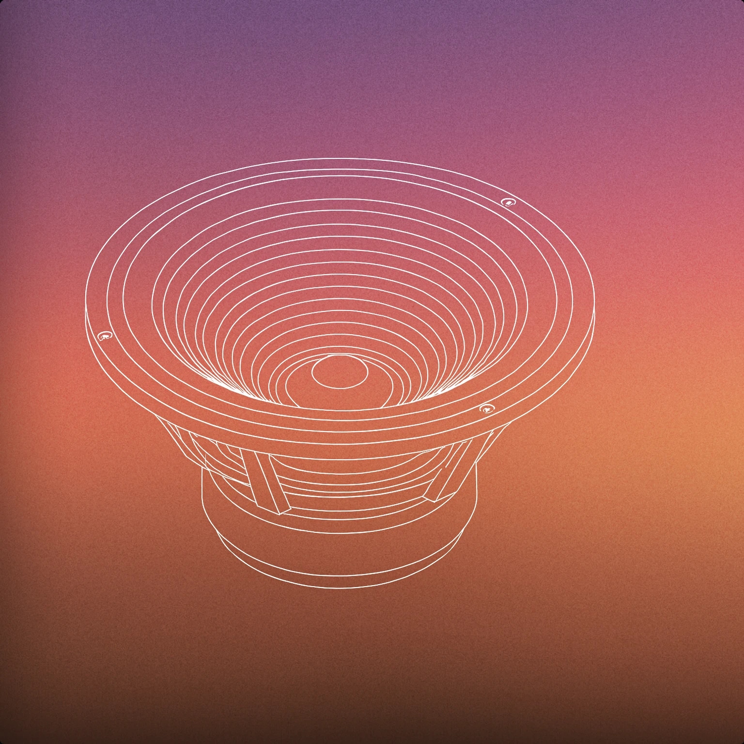 Cover of A large, stylized subwoofer cone with exaggerated concentric rings radiating outward for Bass Boost sound effects