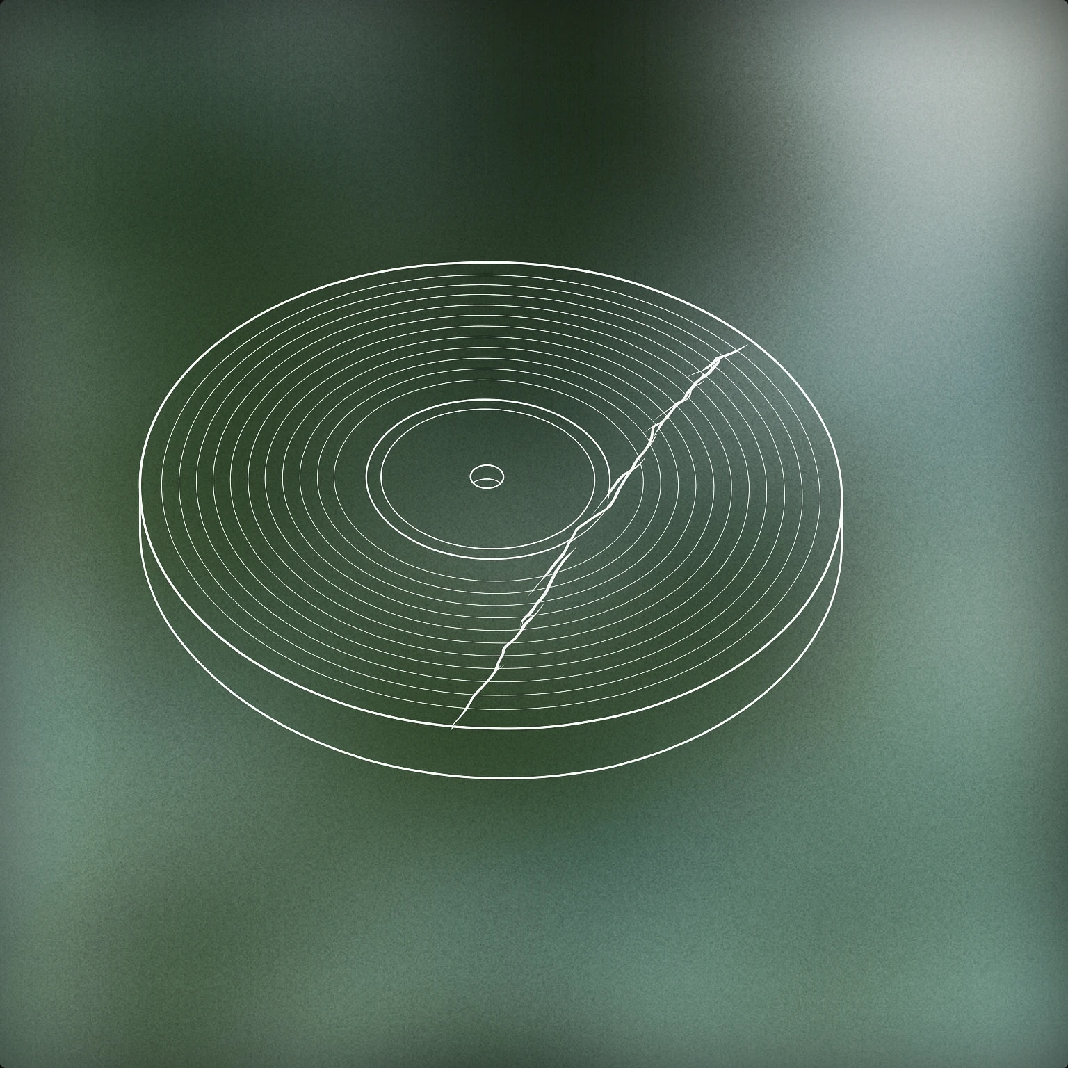 Cover of vinyl record with a visible scratch across its surface for Scratchy Record sound effects