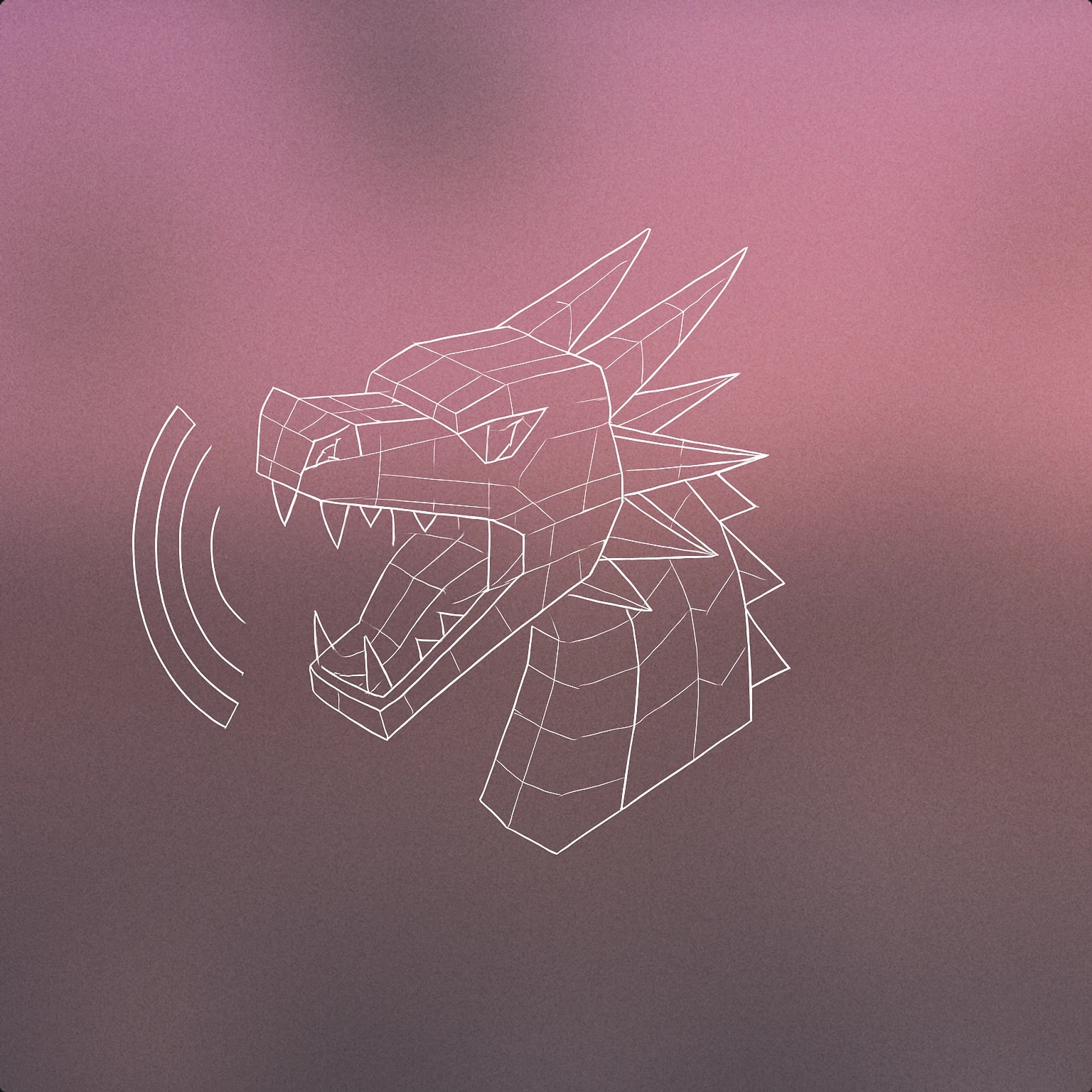 Cover of A stylized dragon head with an open mouth emitting a single, bold soundwave arc for Dragon sound effects