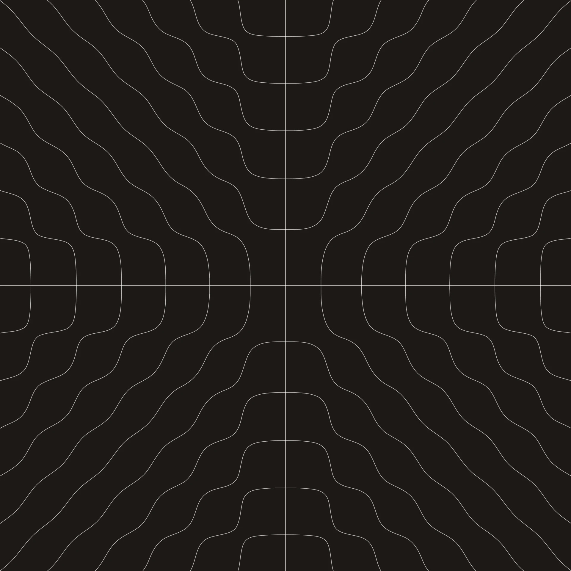 Black square with some squiggly lines.