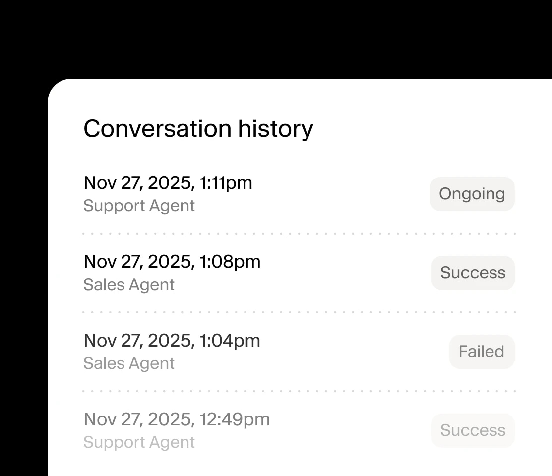 Conversation history