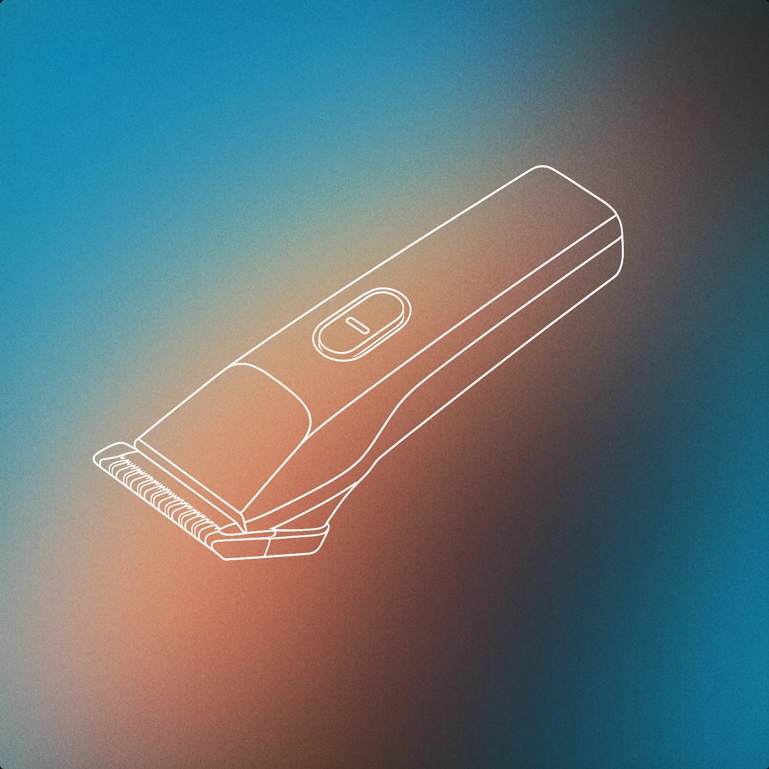 Cover of electric hair trimmer with a visible on/off switch and a single comb attachment for Hair Trimmer sound effects