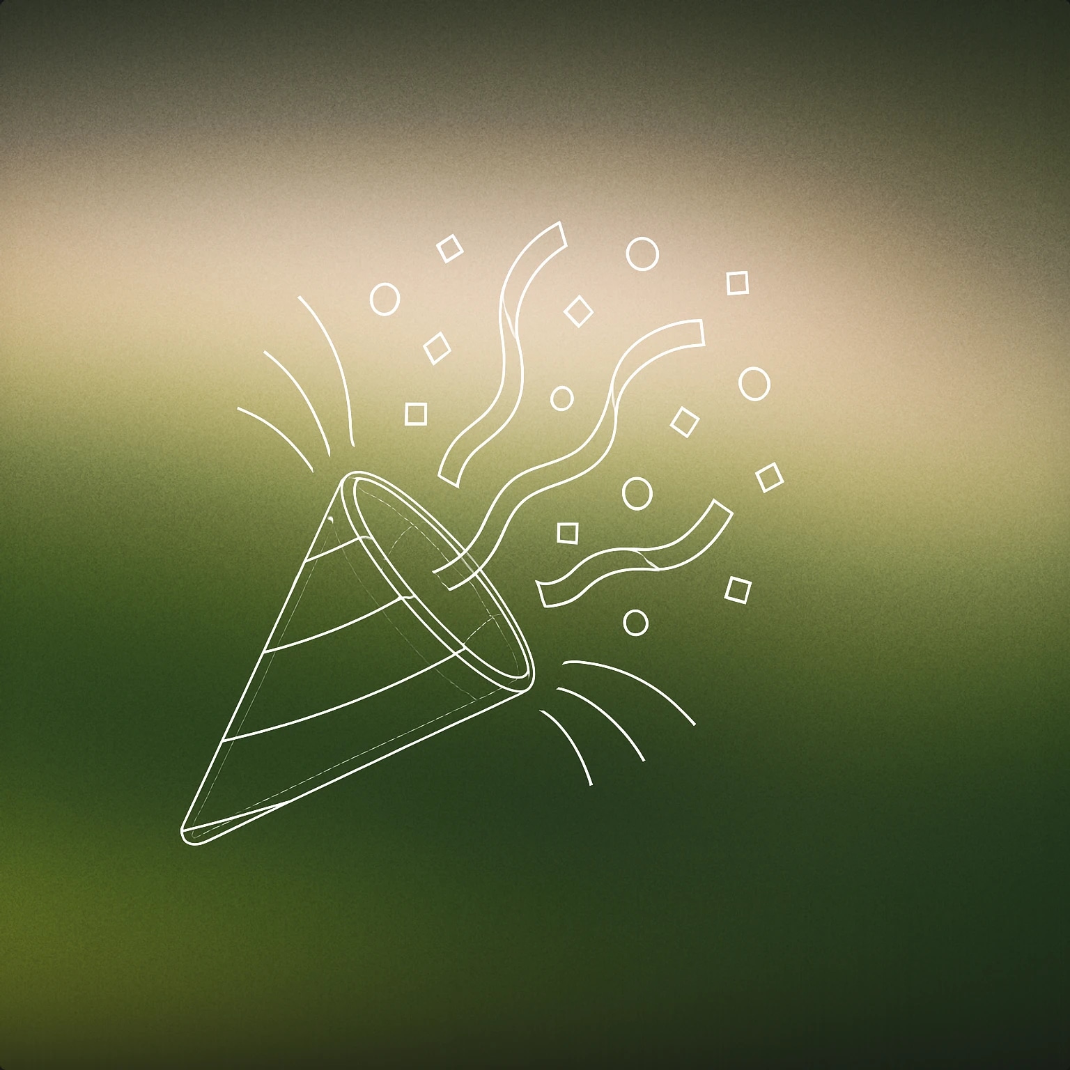 Cover of party popper releasing confetti with stylized sound lines for Congratulations sound effects