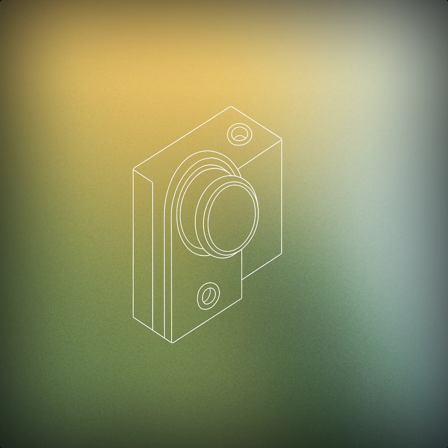 Cover of classic doorbell button with a circular center and a rectangular base for Ding Dong sound effects