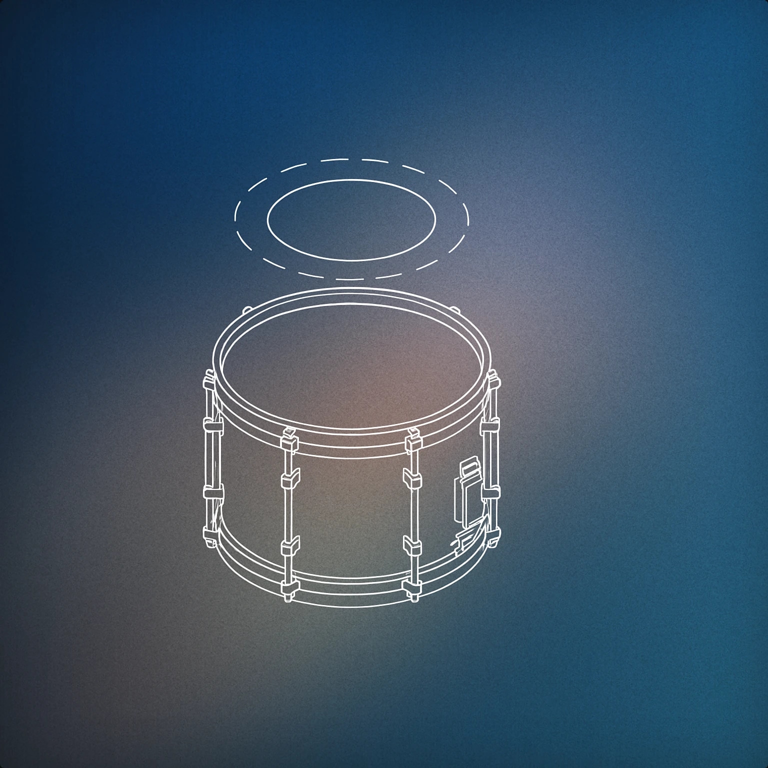 Cover of A single stylized drum with a vibration ring above it for Bouncing sound effects