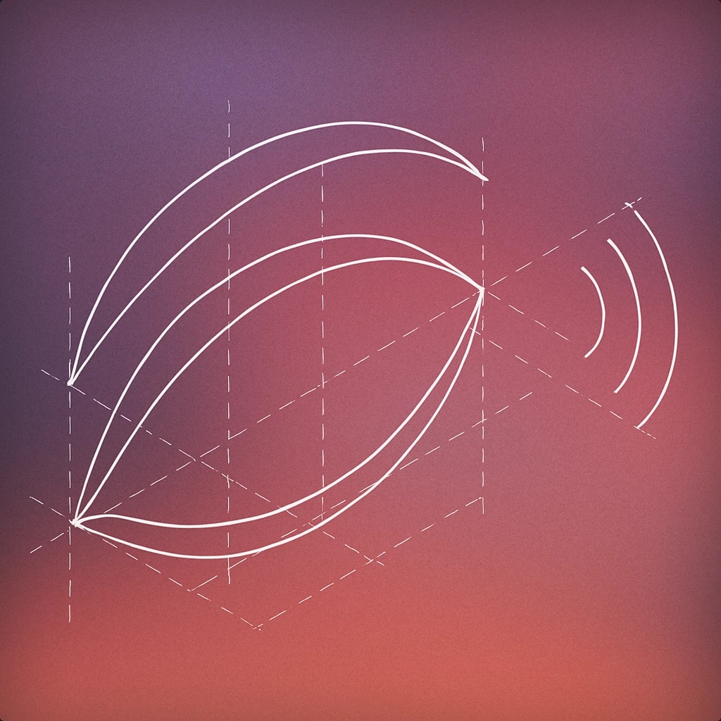 Cover of a stylized closed eye with a single curved eyelash above it, paired with a small soundwave emanating from the side for Wink sound effects