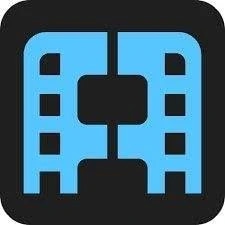 Icon of a film reel or movie camera.