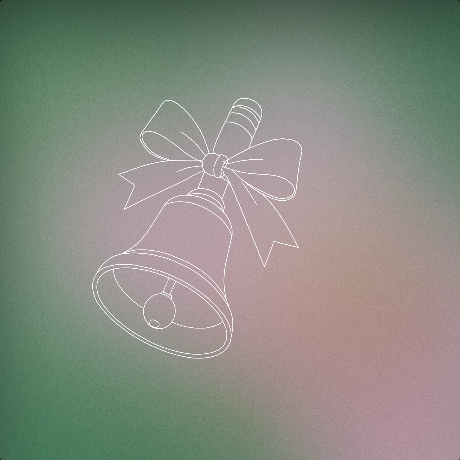 Cover of a single handbell with a ribbon tied around its handle for Jingle Bells sound effects