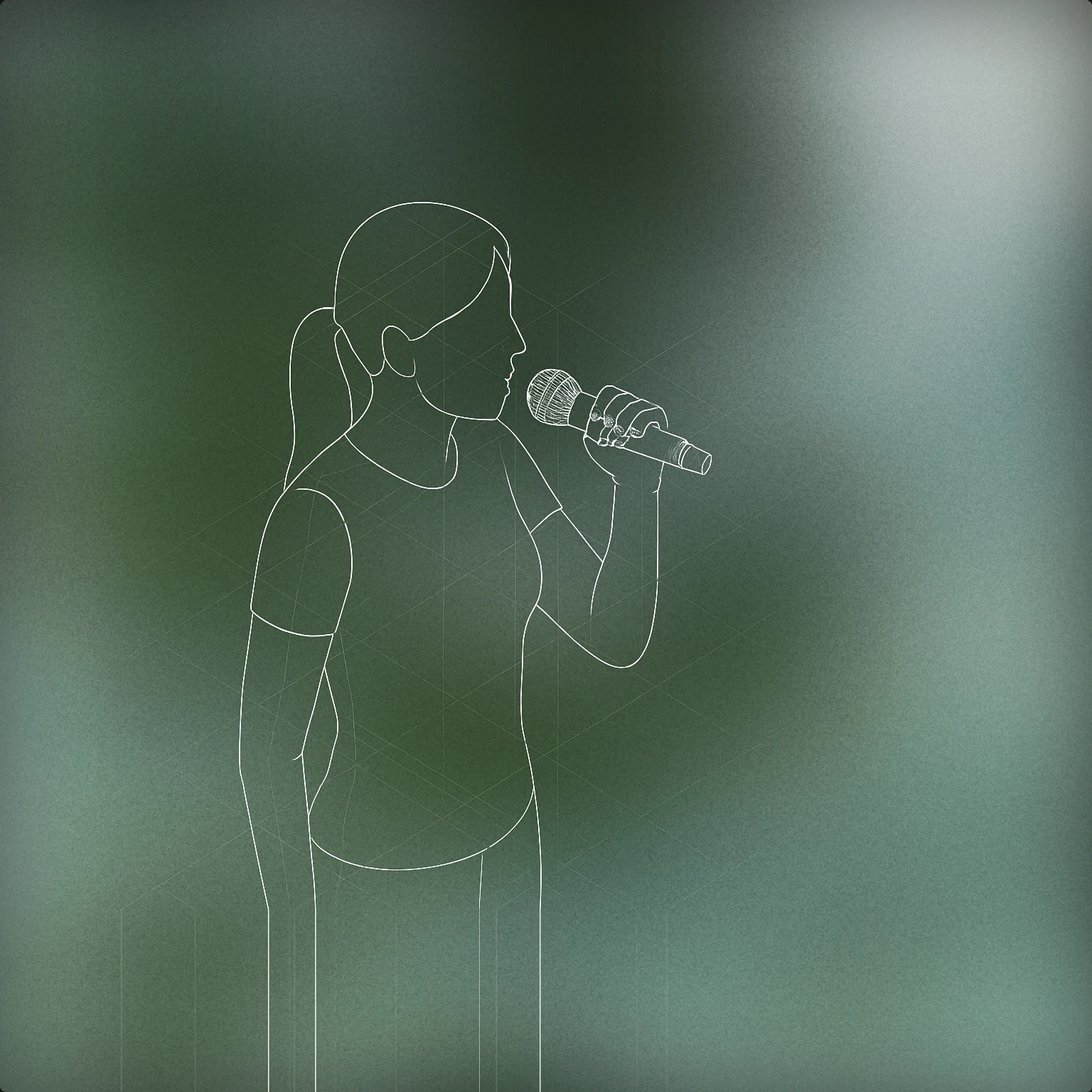 Cover of silhouetted woman singing into a handheld microphone for Lady sound effects