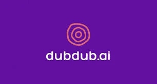 Logo of dubdub.ai with a purple background and an orange spiral icon