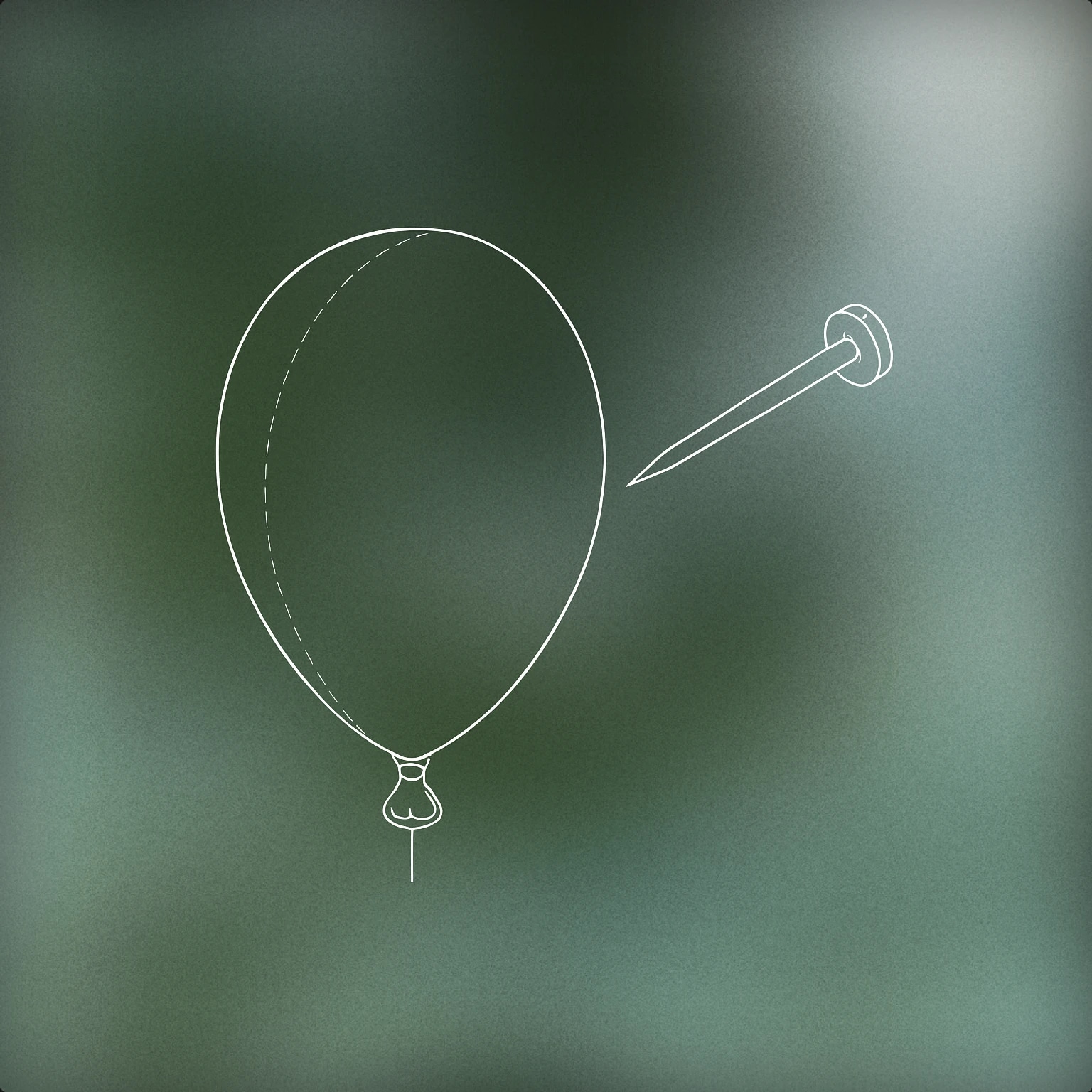 Cover of A single balloon with a visible sharp pin approaching it for Balloon Pop sound effects