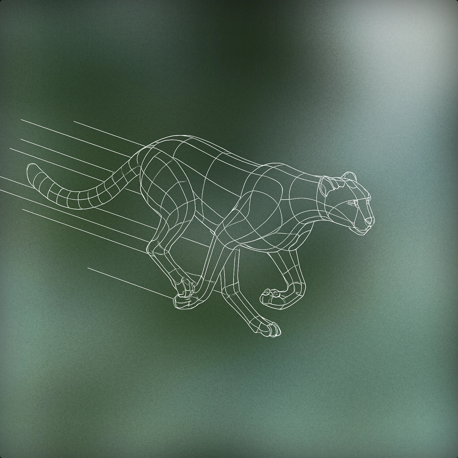 Cover of Cheetah mid-stride running with stylized motion lines extending behind it for Cheetah sound effects