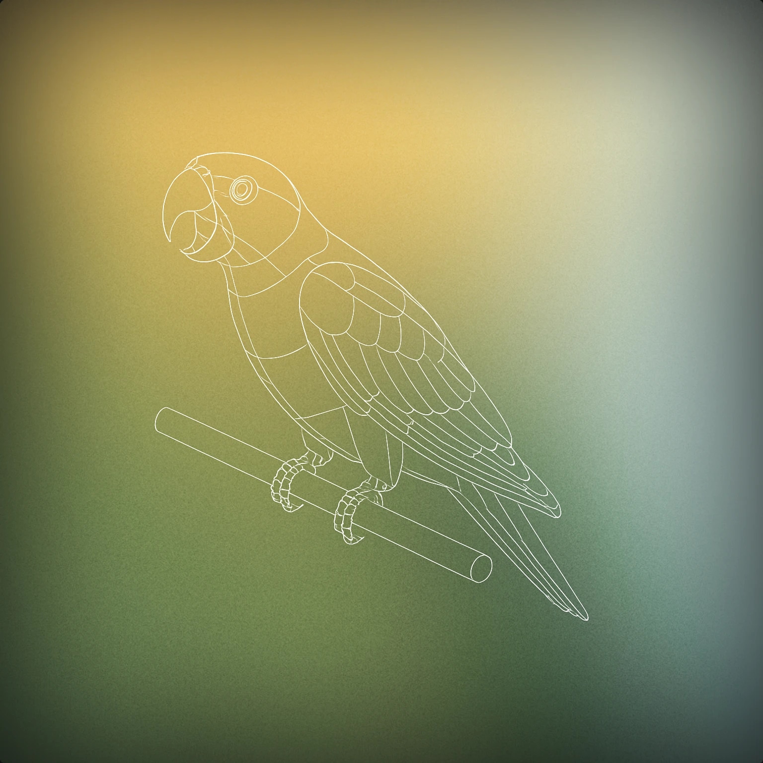 Cover of a stylized parrot perched on a branch with an open beak for Jungle sound effects