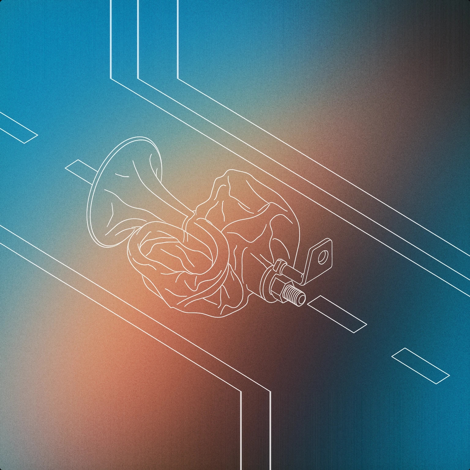 Cover of crumpled car horn on a road for Car Accident sound effects