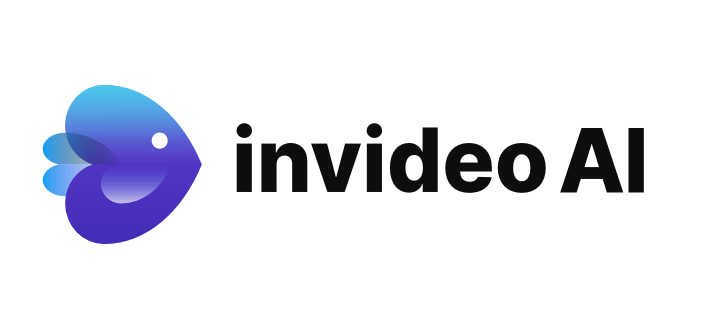 Invideo AI logo with a stylized bird icon and the text "invideo AI"