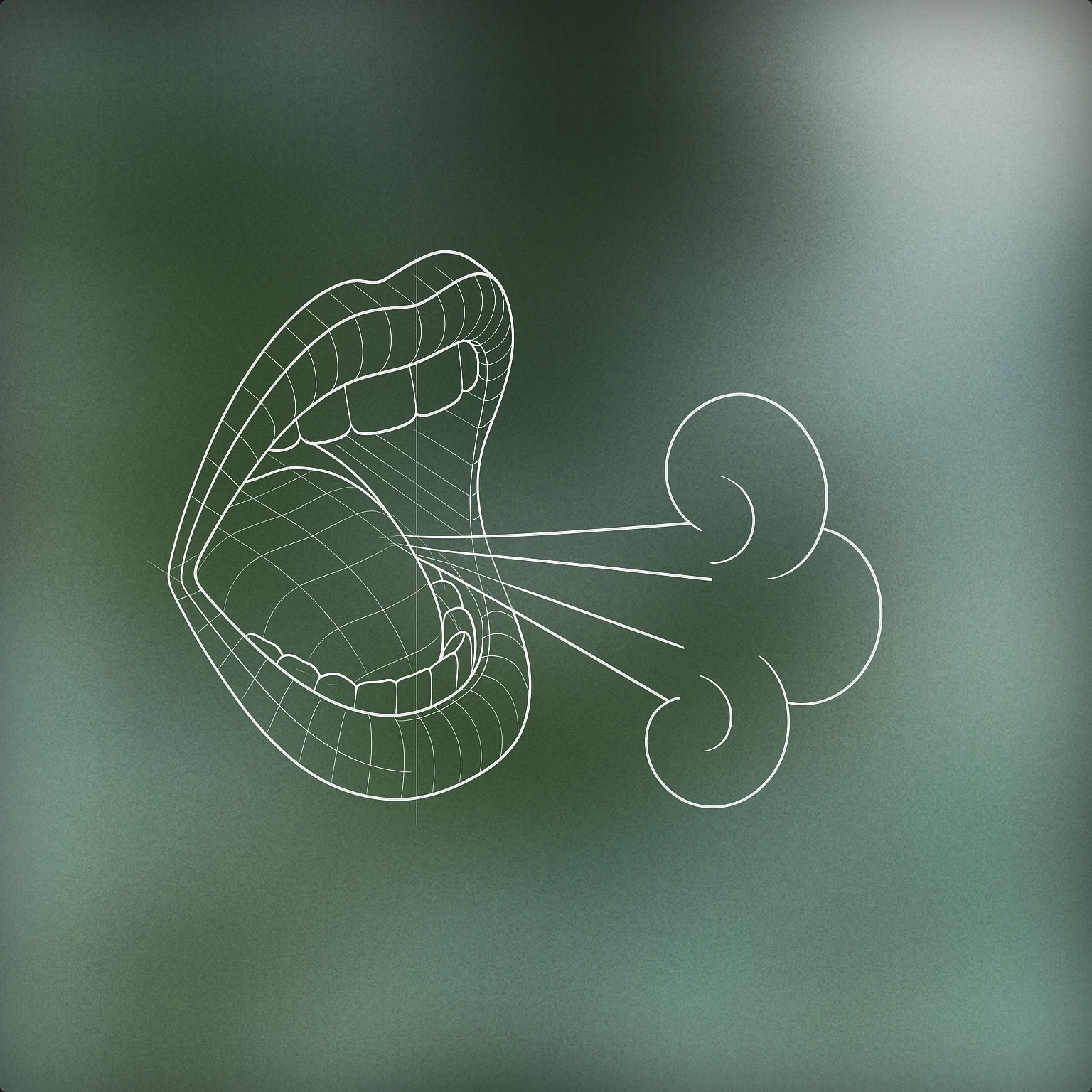 Cover of a stylized open mouth with a visible puff of air escaping for Coughing sound effects