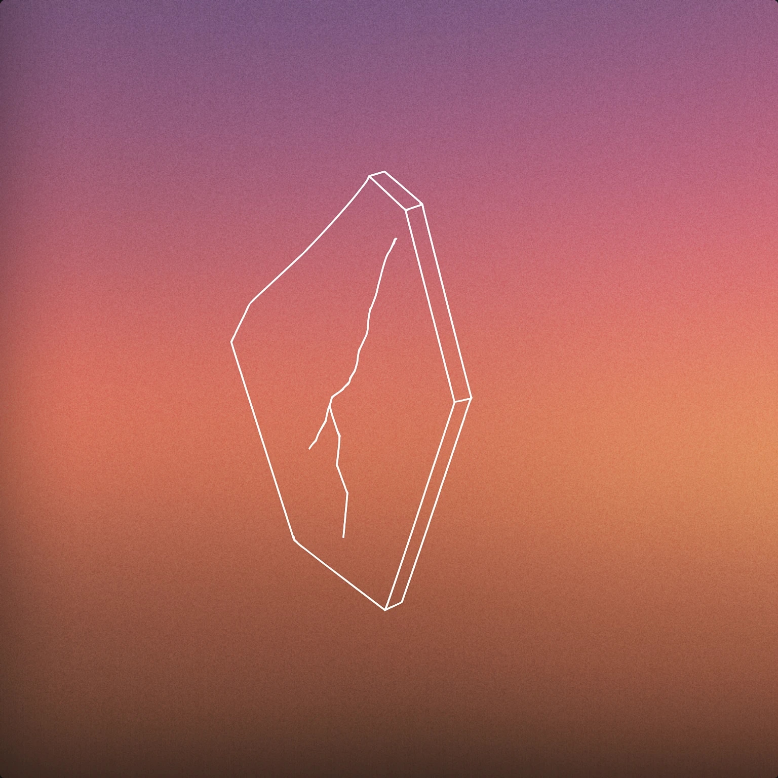 Cover of A single, jagged shard of glass with a visible crack through its center for Broken Glass sound effects