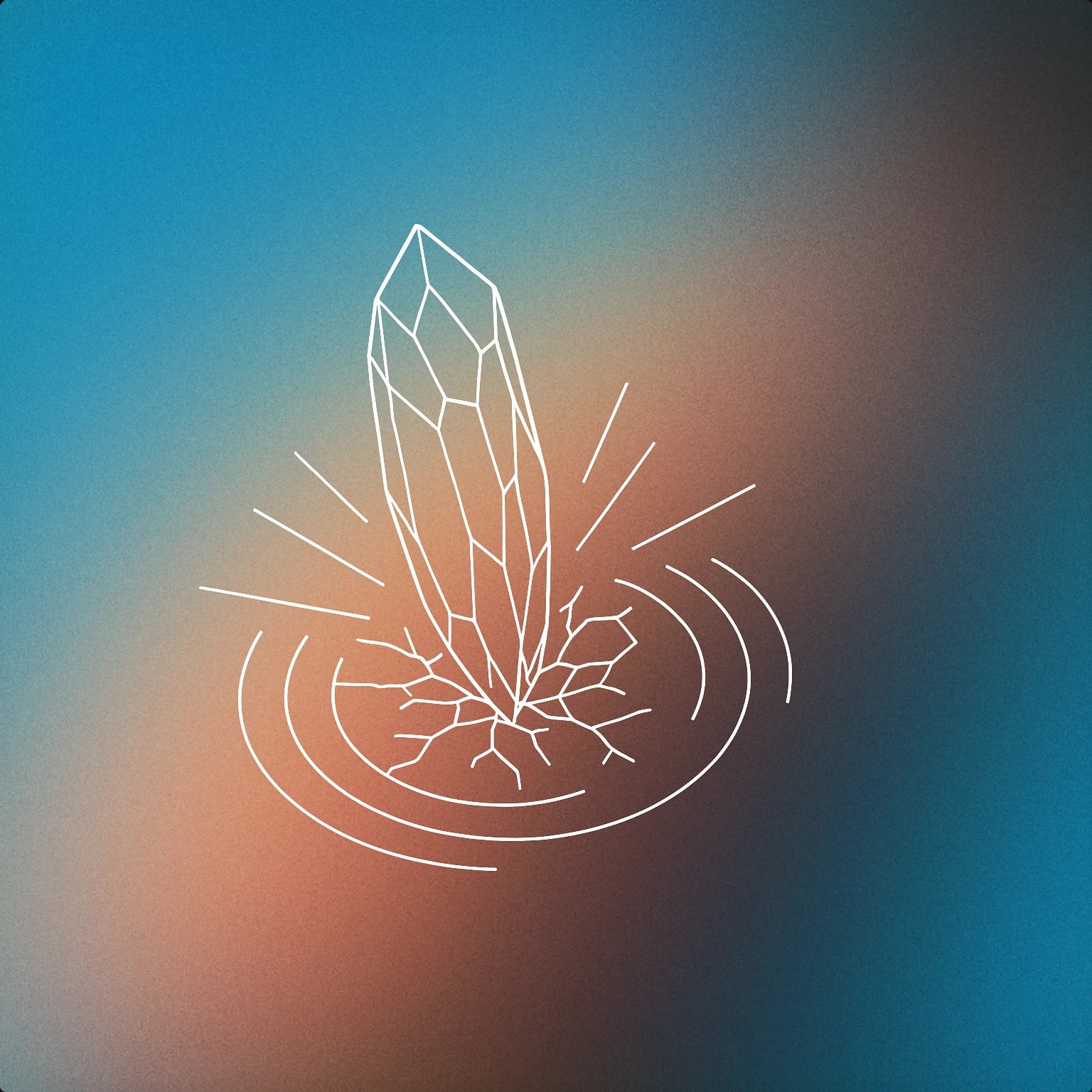 Cover of A stylized ice shard breaking with visible vibration lines radiating from the point of impact for Ice Impact sound effects