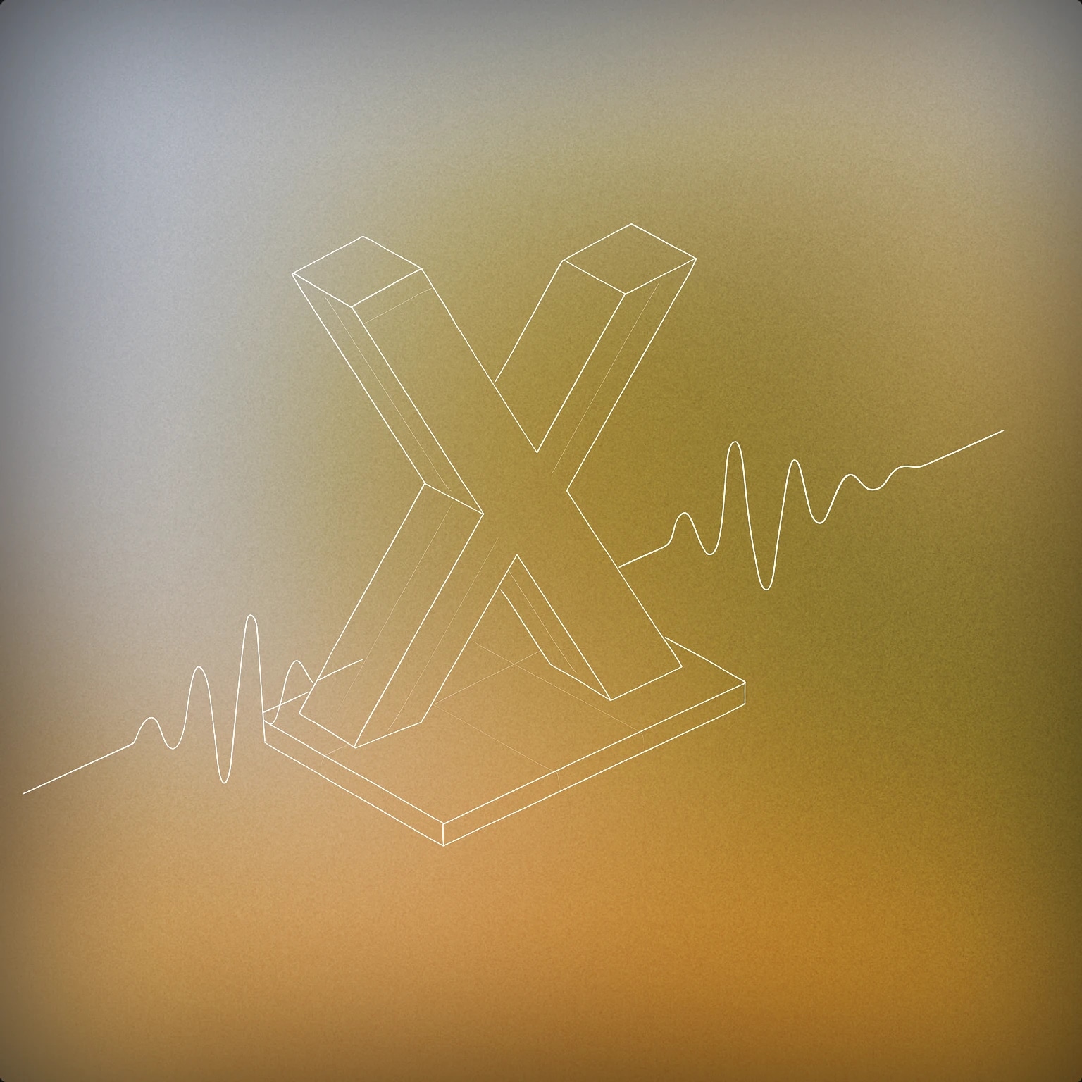 Cover of a large, bold 'X' symbol over a simple audio waveform line for Incorrect Answer sound effects