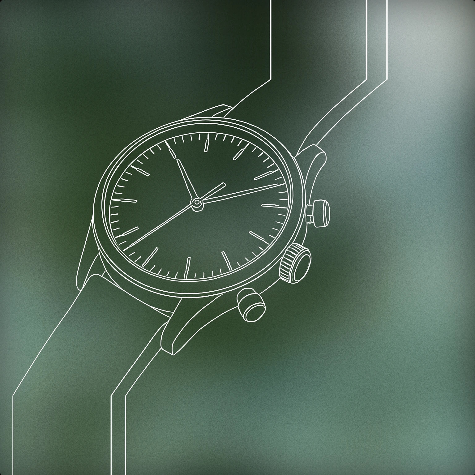 Cover of An analog wristwatch with a prominent second hand positioned at an angle for Clock Ticking sound effects