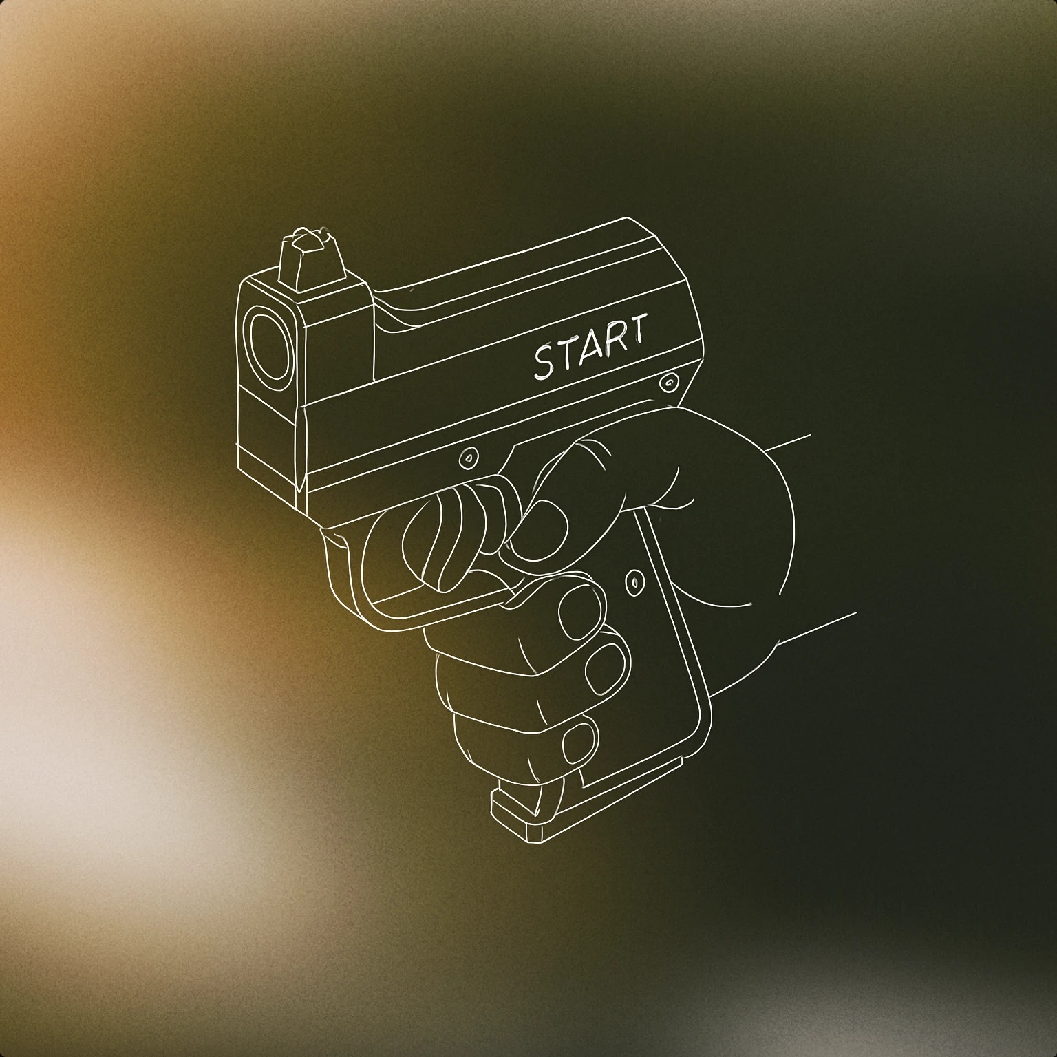 Cover of a starting pistol with a visible trigger being pulled for Firing sound effects