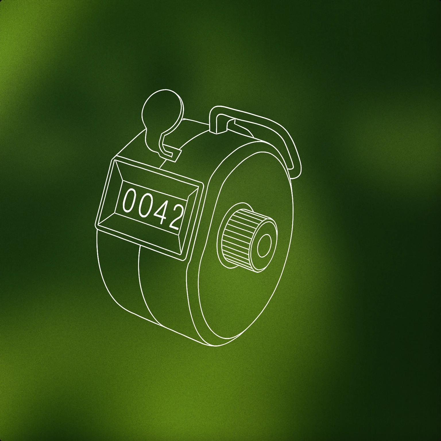 Cover of A single mechanical tally counter with a prominent clicking button on top for Clicker sound effects