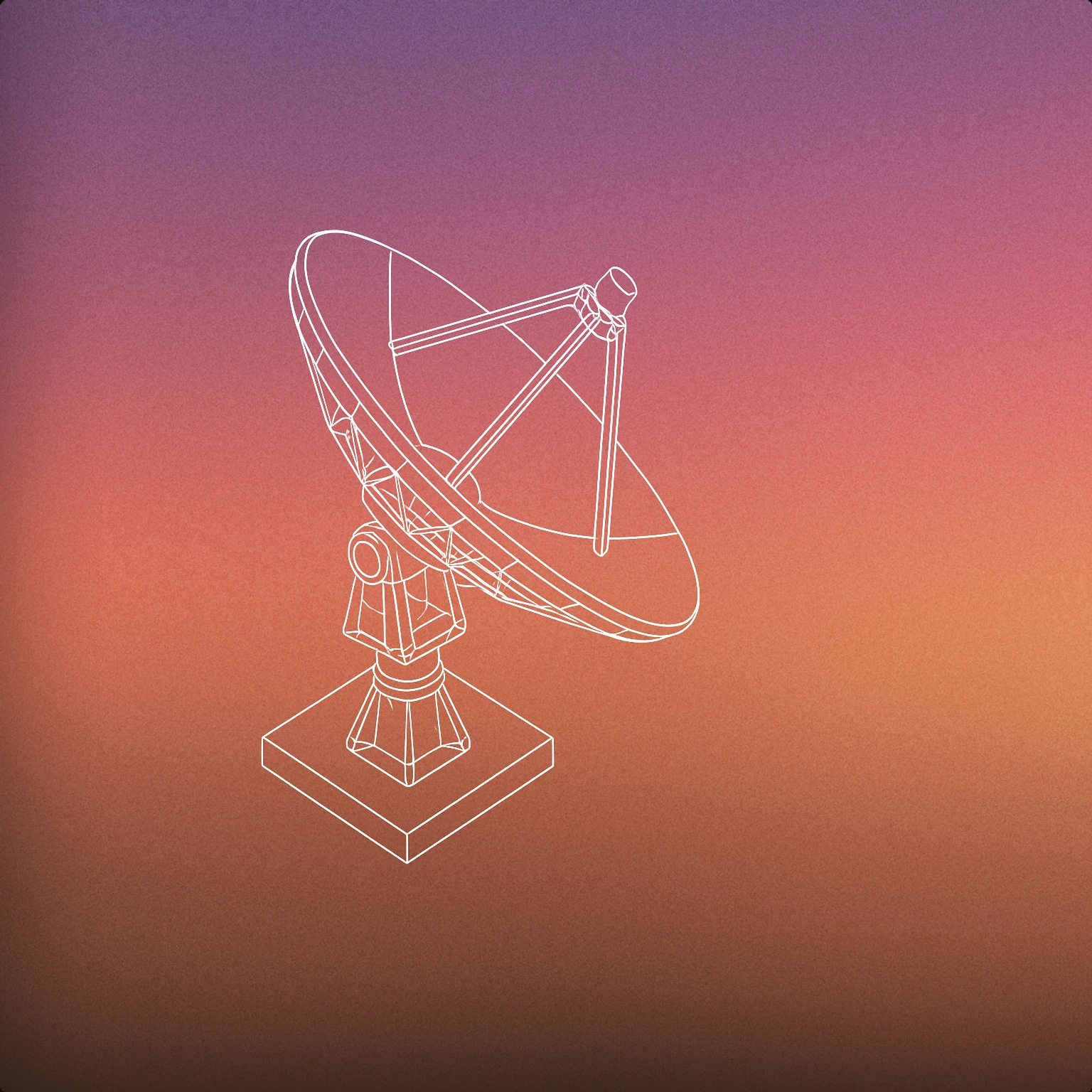 Cover of A solitary satellite dish angled upward for Distant sound effects