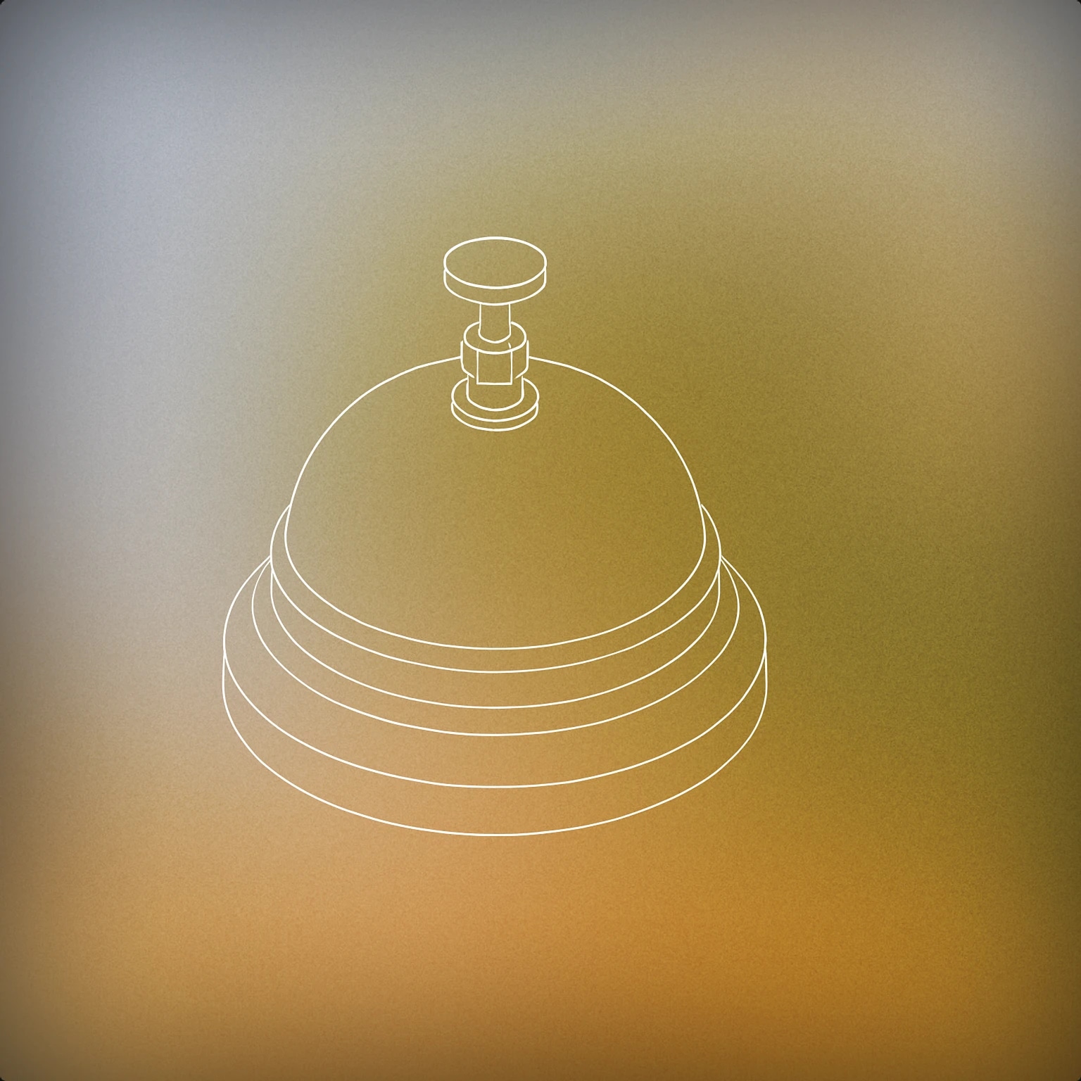 Cover of a classic service bell with a raised button for Ding sound effects