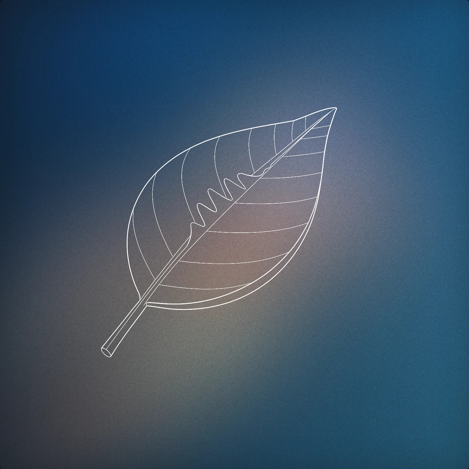Cover of A single stylized leaf with a subtle waveform pattern etched along its central vein for Leaf sound effects